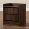 Baxton Studio Hale Modern and Contemporary Walnut Brown Finished Wood 2-Drawer Nightstand 174-11212-Zoro - alternate 2